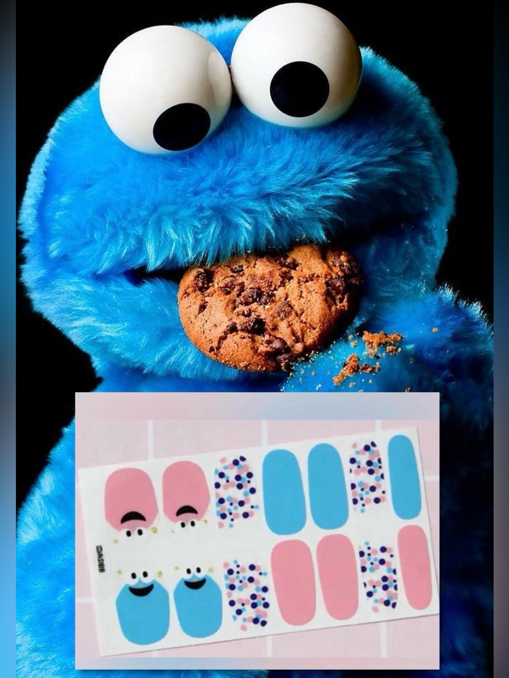 $2 Cookie Monster Nail Wraps $2 WITH ANY $10 ORDER OR MORE